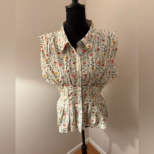 Floral Button Up Blouse